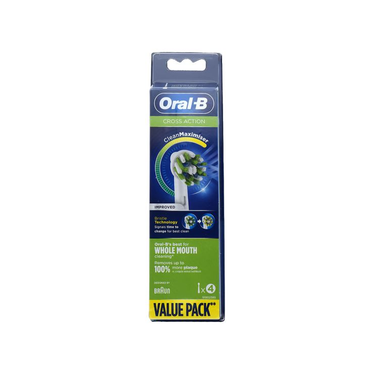 Oral-B Crossaction White Ανταλλακτικές Κεφαλές 4 τμχ