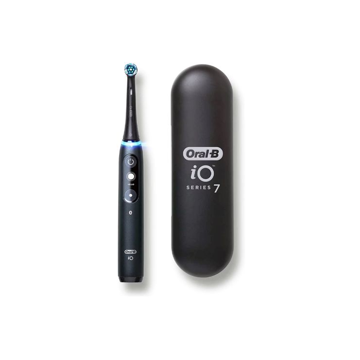 Oral-B iO Series 7 Ηλεκτρική Οδοντόβουρτσα με Χρονομετρητή και Αισθητήρα Πίεσης Black Onyx
