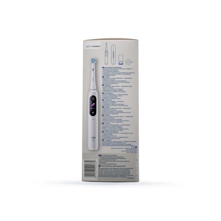 Oral-B iO Series 8 Ηλεκτρική Οδοντόβουρτσα με Χρονομετρητή και Αισθητήρα Πίεσης White Alabaster
