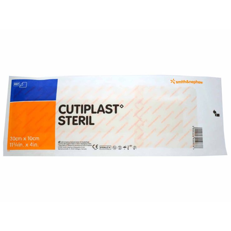  Smith & Nephew Cutiplast Steril Αυτοκόλλητο Αποστειρωμένο Επίθεμα 30cm x 10cm 1 τμχ