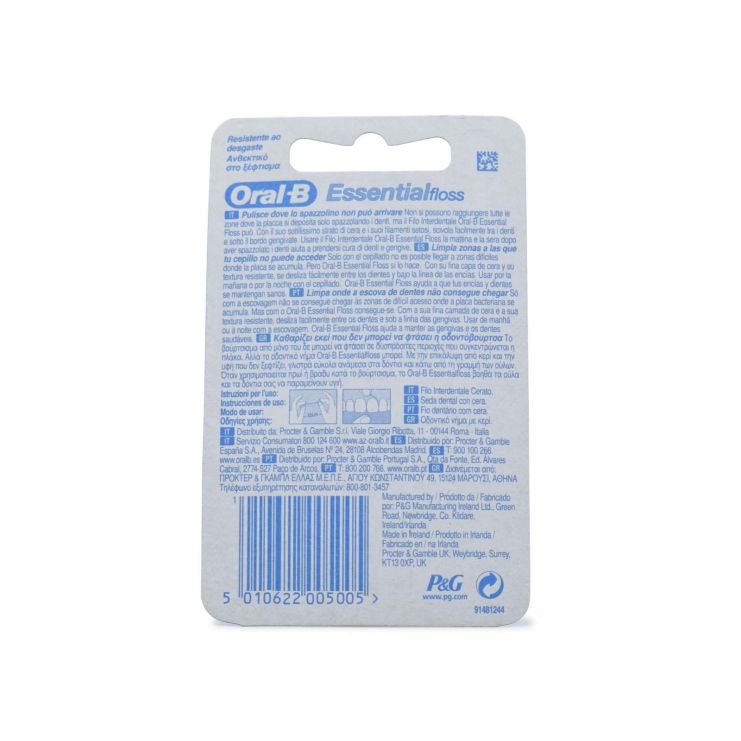 Oral-B Essential Floss Κηρωμένο Οδοντικό Νήμα 50m