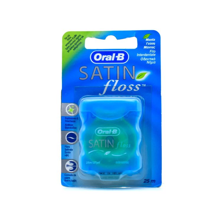 Oral-B Satin Floss Κερωμένο Οδοντικό Νήμα με Γεύση Μέντα 25m
