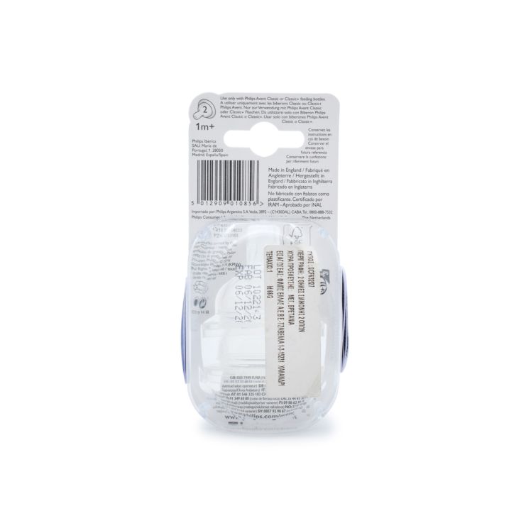 Philips Avent Classic Θηλές για Μπιμπερό 1m+ 2 Οπές SCF632/21 2τμχ