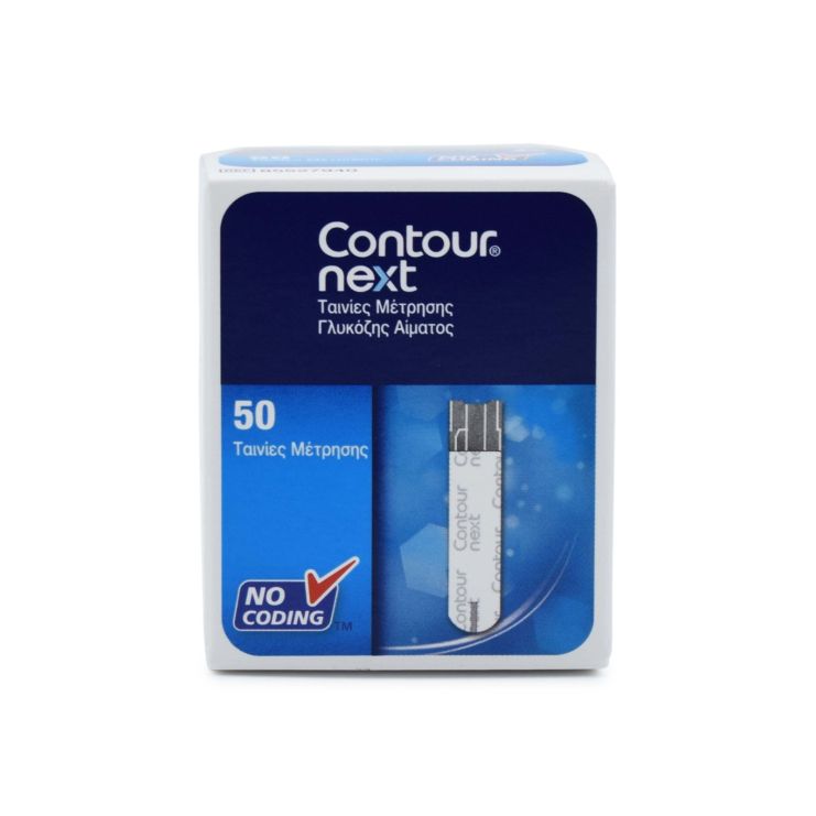 Bayer Contour Next Ταινίες Μέτρησης Γλυκόζης Αίματος 50 Ταινίες 