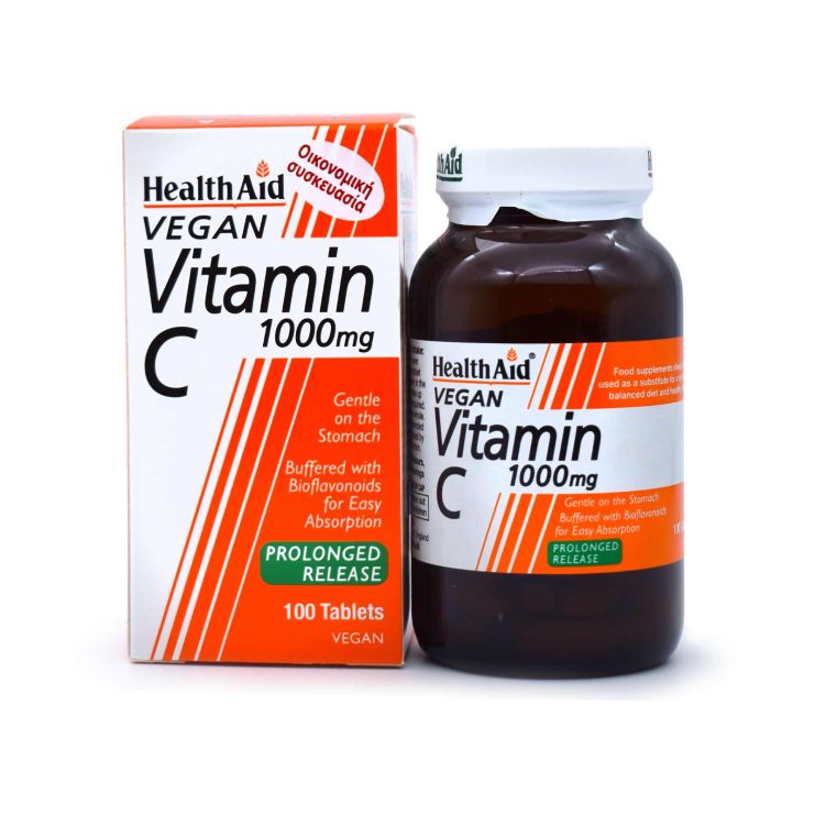 Health Aid Vitamin C Prolonged Release 1000mg 100 ταμπλέτες