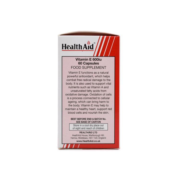 Health Aid Vitamin E 600iu Natural 60 caps