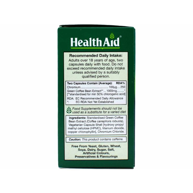 Health Aid Green Coffee Bean Extract 60 κάψουλες