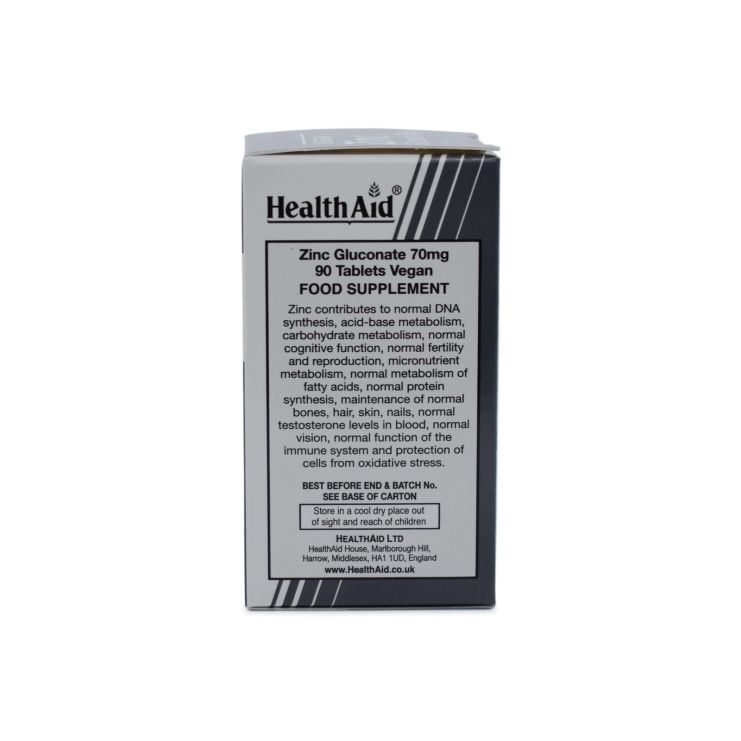 Health Aid Zinc Gluconate 70mg 90 tabs