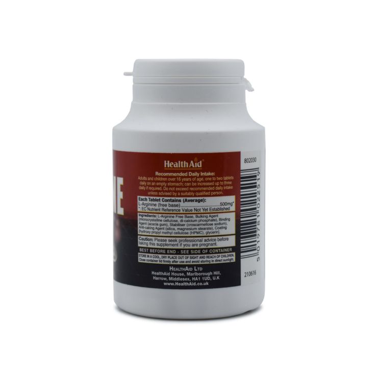 Health Aid L-Arginine 500 mg 60 ταμπλέτες