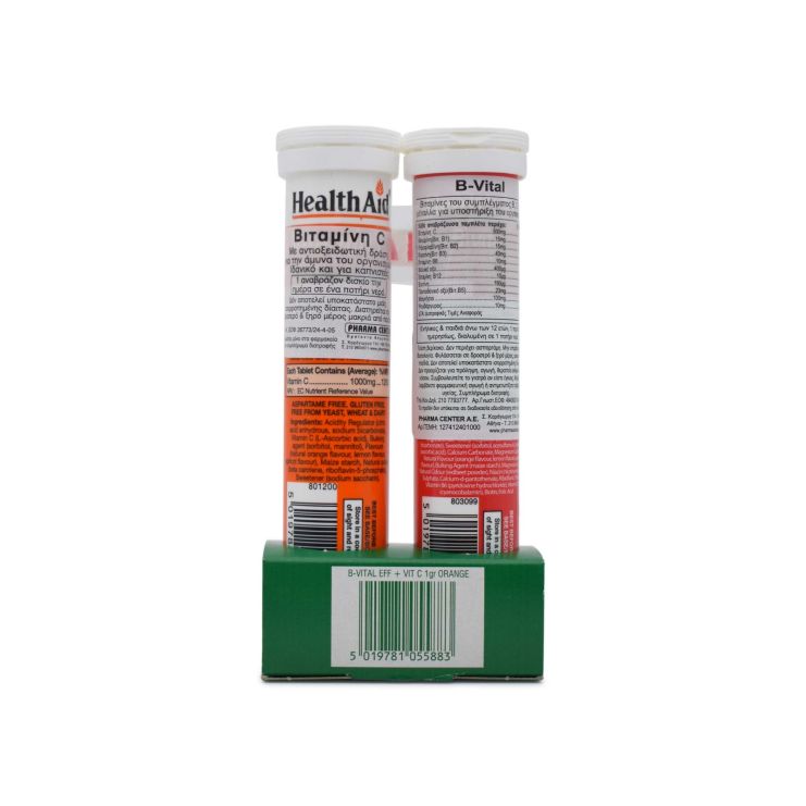 Health Aid B-Vital 20 eff.tabs & Vitamin C Orange 1000mg 20 eff.tabs