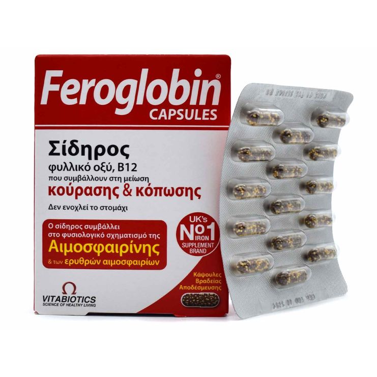 Vitabiotics Feroglobin Slow Release 30 κάψουλες