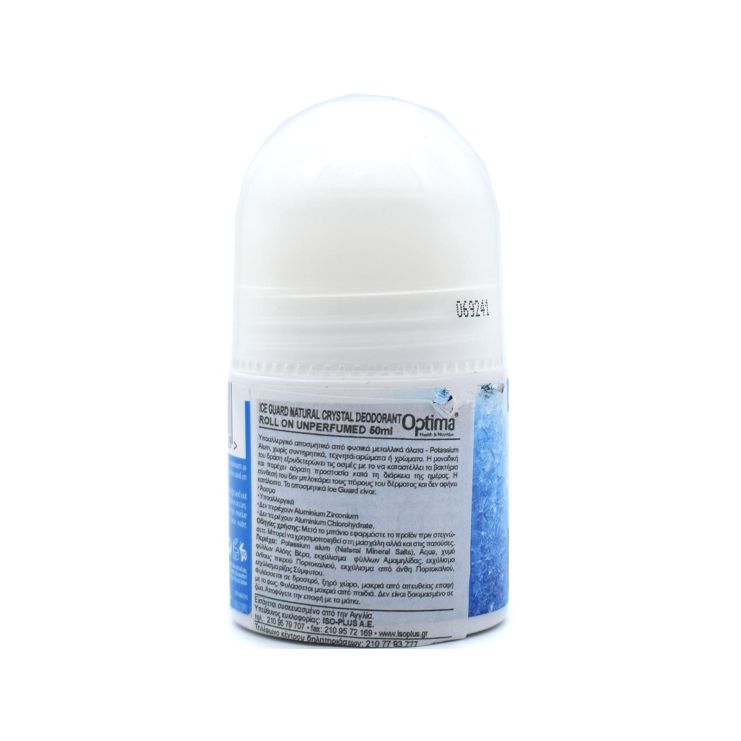 Optima Ice Guard Natural Crystal Roll On Original Άοσμο 50ml