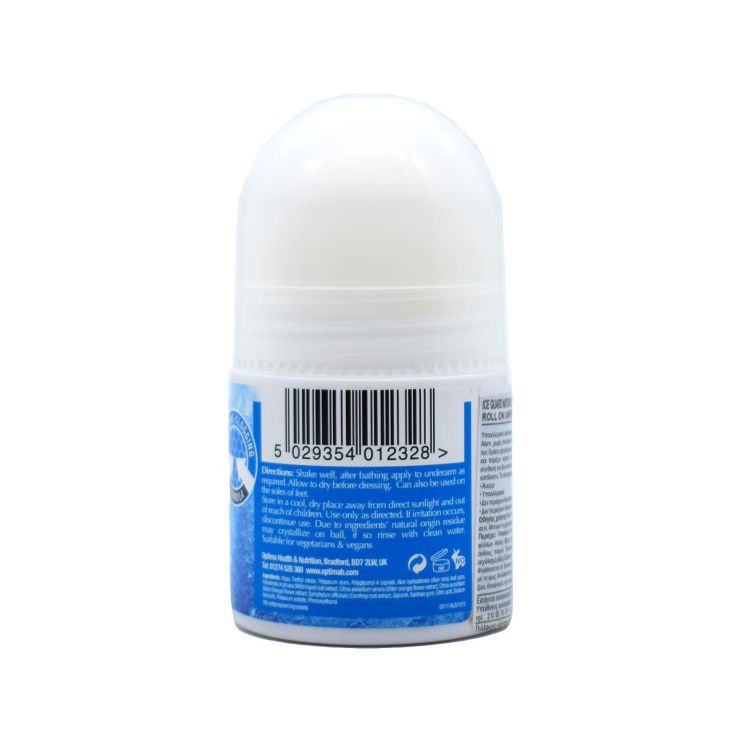 Optima Ice Guard Natural Crystal Roll On Original Άοσμο 50ml