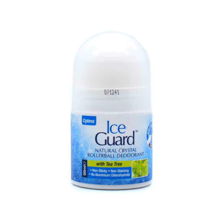 Optima Ice Guard Natural Crystal Roll-On Αποσμητικός Κρύσταλλος Tea Tree 50ml