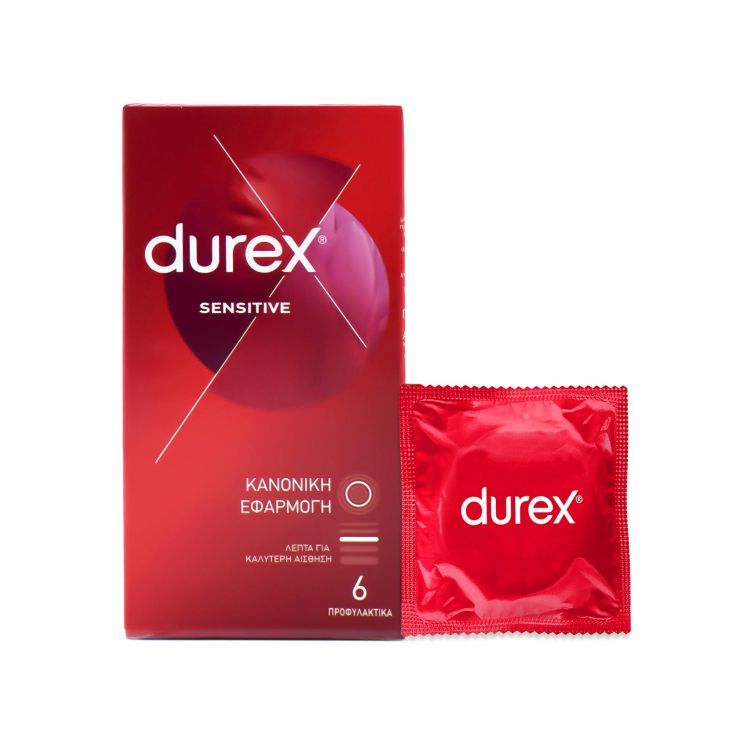 Durex Sensitive Κανονική Εφαρμογή 6 προφυλακτικά