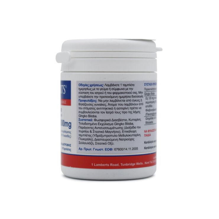 Lamberts Ginkgo Biloba Extract 6000mg 30 ταμπλέτες