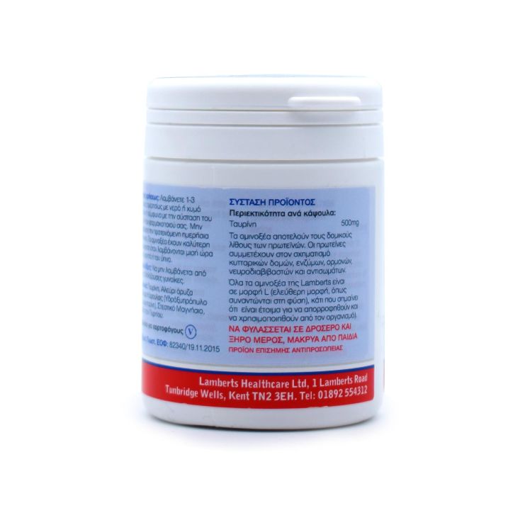 Lamberts Taurine 500mg 60 κάψουλες