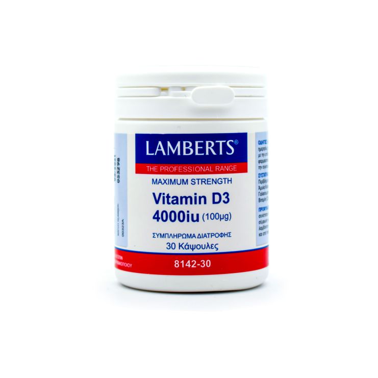 Lamberts Vitamin D3 4000iu 30 κάψουλες