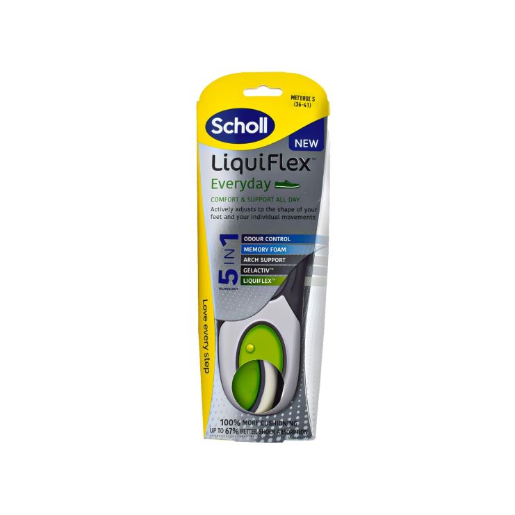 Scholl Liquiflex Everyday Ανατομικοί Πάτοι Παπουτσιών Small No 36-41 1 ζευγάρι 
