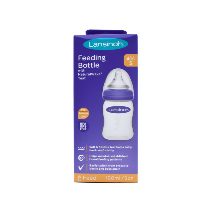 Lansinoh Feeding Bottle S Πλαστικό Μπιμπερό Θηλασμού 160ml 