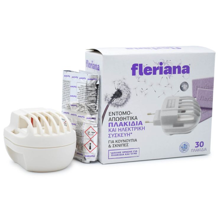 Fleriana Ηλεκτρική Συσκευή & Εντομοαπωθητικά Πλακίδια 30 τμχ