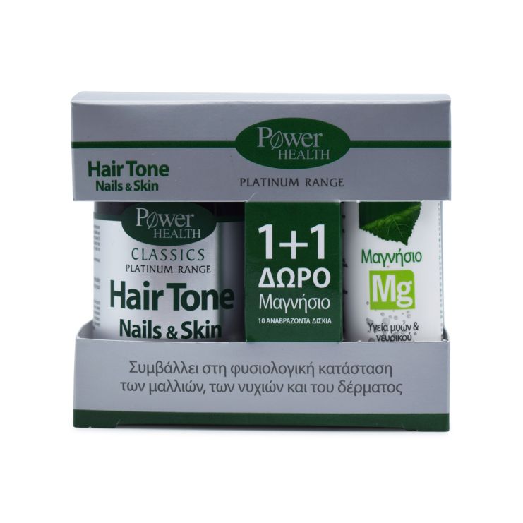 Power Health Hairtone Nails & Skin 30 κάψουλες & Magnesium 10 αναβράζοντα δισκία