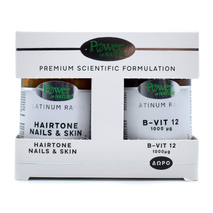 Power Platinum Hairtone Nails & Skin 30caps PR (+ Δώρο Vitamin B-12 1000μg 20 tb)