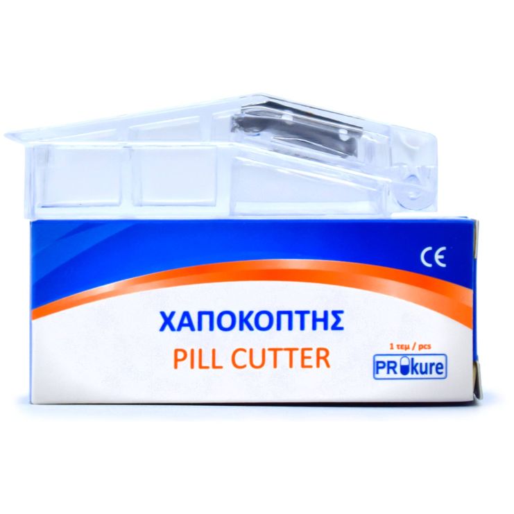 Ag Pharm Θήκη Χαπιών με Κόφτη σε Διάφανο Χρώμα 1 τμχ