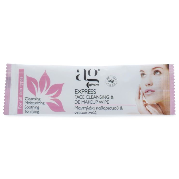 Ag Pharm Express Face Cleansing & De Makeup Wipe 1 τμχ