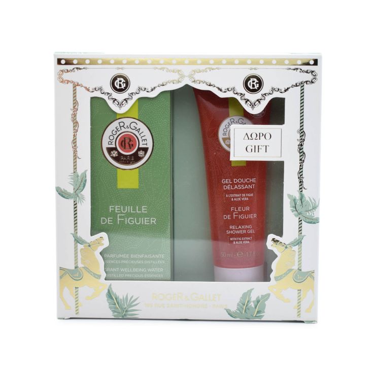 Roger & Gallet Christmas Set Feuille de Figuier Eau Fraiche 50ml & Shower Gel 50ml