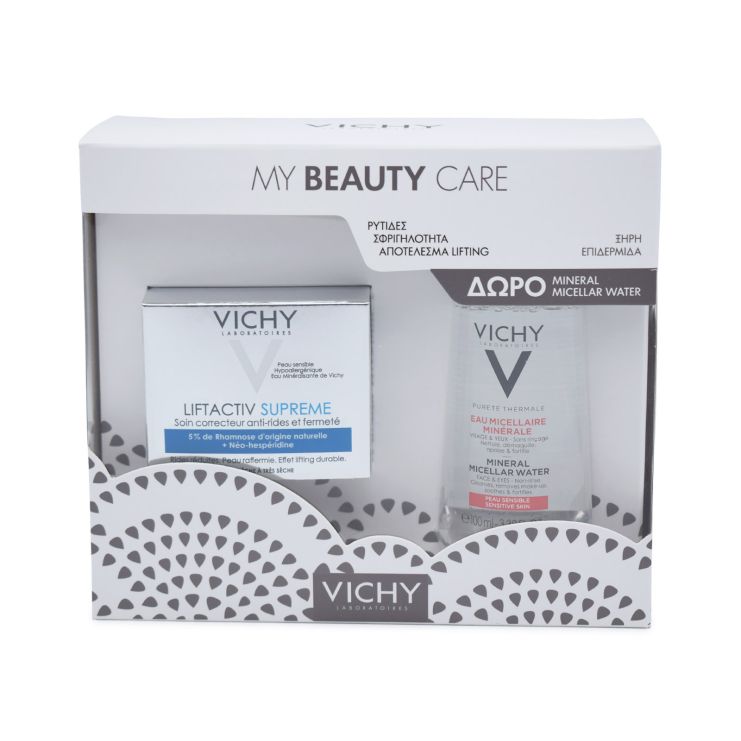 Vichy My Beauty Care Liftactiv Supreme Dry Skin 50ml & Mineral Micellar Water Sensitive Skin 100ml