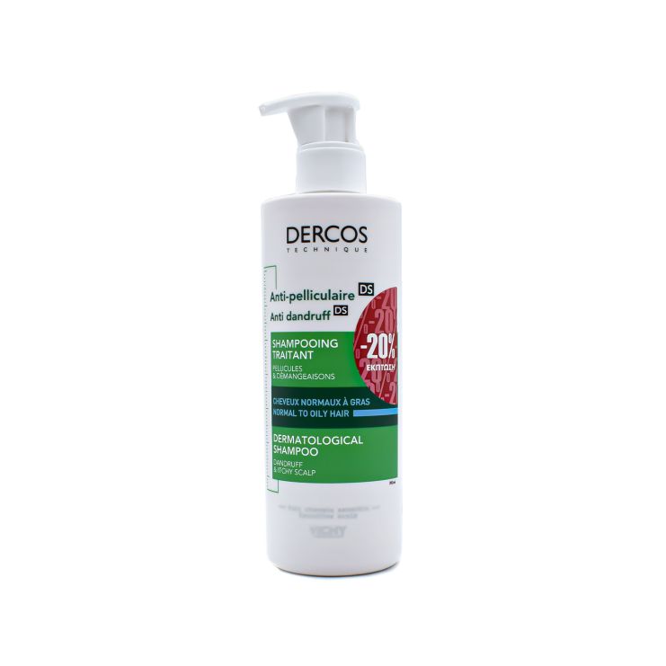 Vichy Dercos Anti-Dandruff Advanced Action Αντιπιτυριδικό Για Κανονικά & Λιπαρά Μαλλιά 390ml 