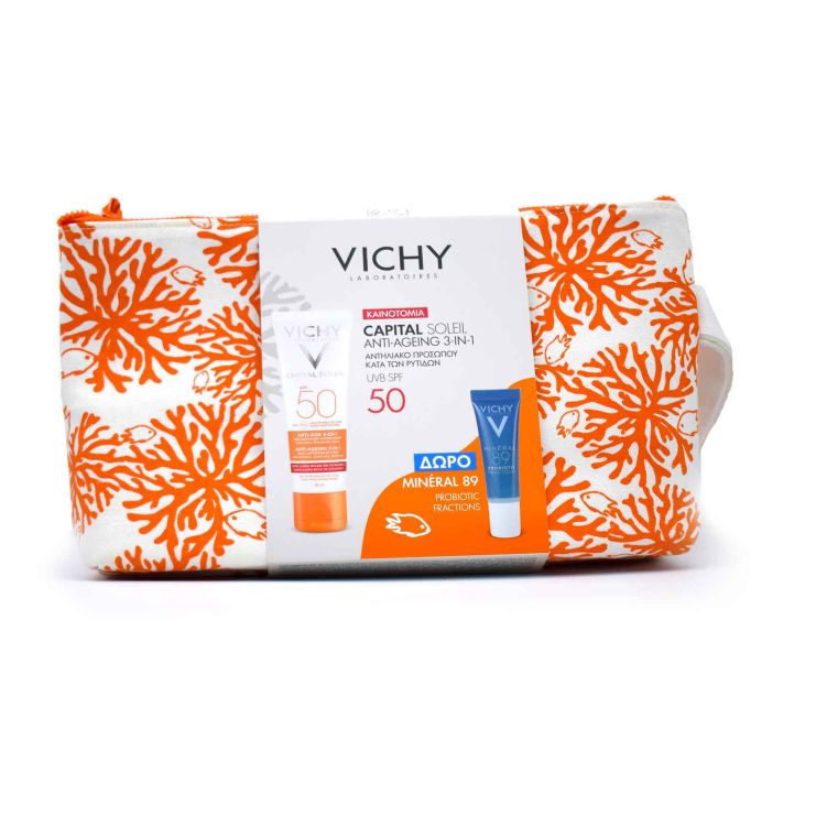 Vichy Capital Soleil Anti Aging 3in1 SPF50 50ml & Mineral 89 Probiotic 10ml & Νεσεσέρ 