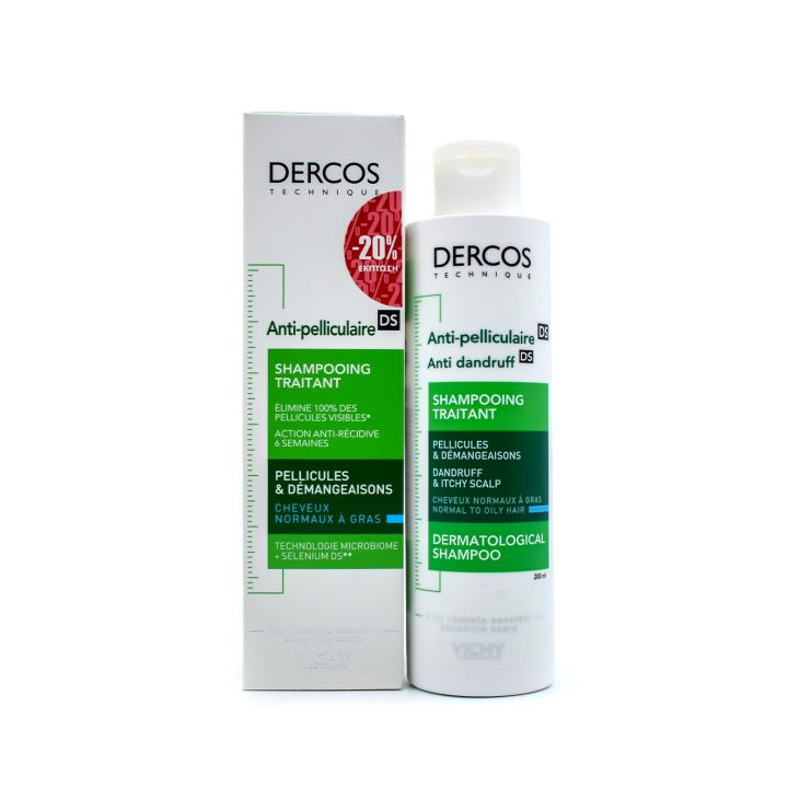  Vichy Dercos Anti-Dandruff Advanced Action Αντιπιτυριδικό Για Κανονικά & Λιπαρά Μαλλιά  200ml