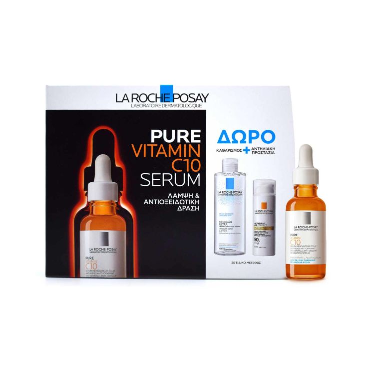 La Roche Posay Pure Vitamin C10 30ml, Εau Micellaire 10ml & Anthelios Age Correct 3ml Σετ Περιποίησης