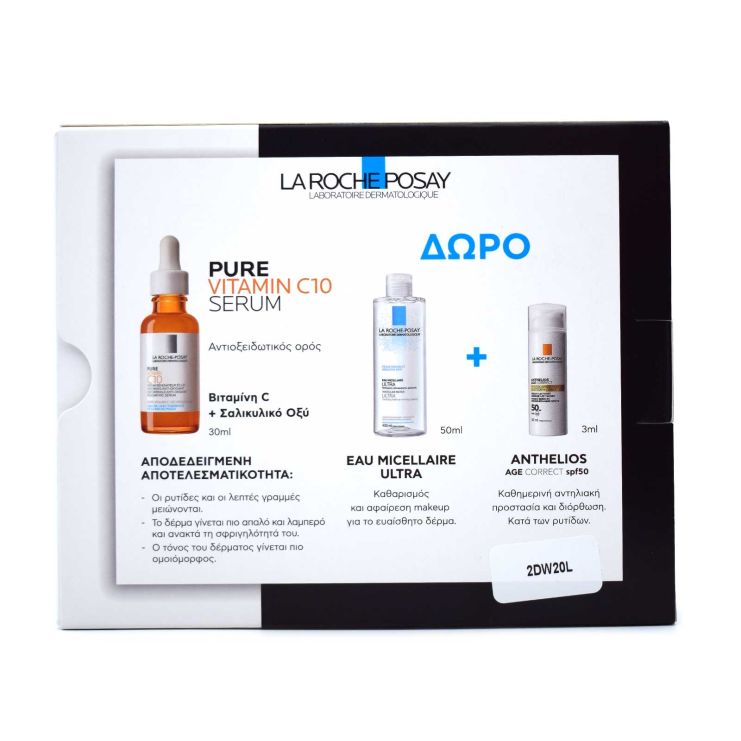 La Roche Posay Pure Vitamin C10 30ml, Εau Micellaire 10ml & Anthelios Age Correct 3ml Σετ Περιποίησης