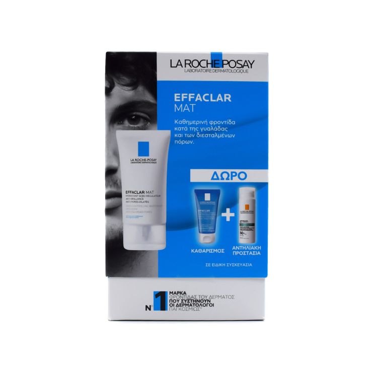 La Roche Posay  Effaclar Mat Cream 40ml με Effaclar Gel 50ml & Anthelios Oil Correct SPF 50+ 3ml