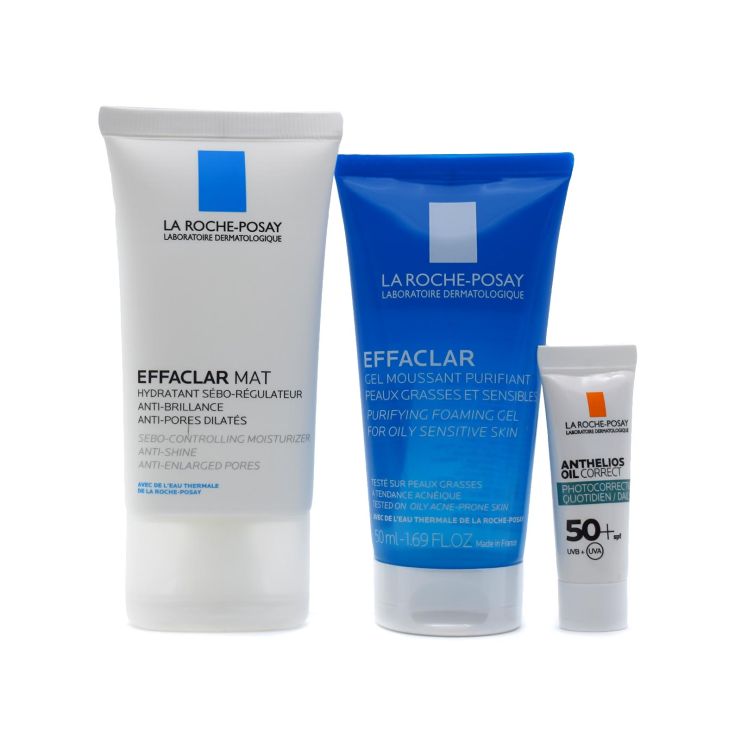 La Roche Posay  Effaclar Mat Cream 40ml με Effaclar Gel 50ml & Anthelios Oil Correct SPF 50+ 3ml