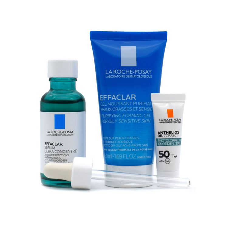 La Roche Posay Effaclar Serum Ultra Concentrated 30ml & Purifyinf Foaming Gel 50ml & Anthelios Oil Correct SPF50+ 3ml