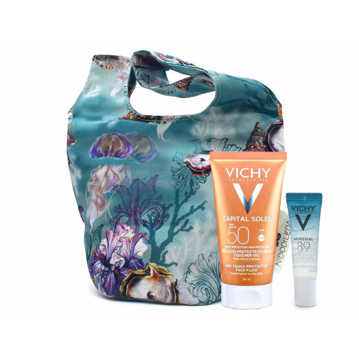 Vichy Capital Soleil Dry Touch Face Fluid SPF50 50ml & Mineral 89 Booster 10ml & Νεσεσέρ