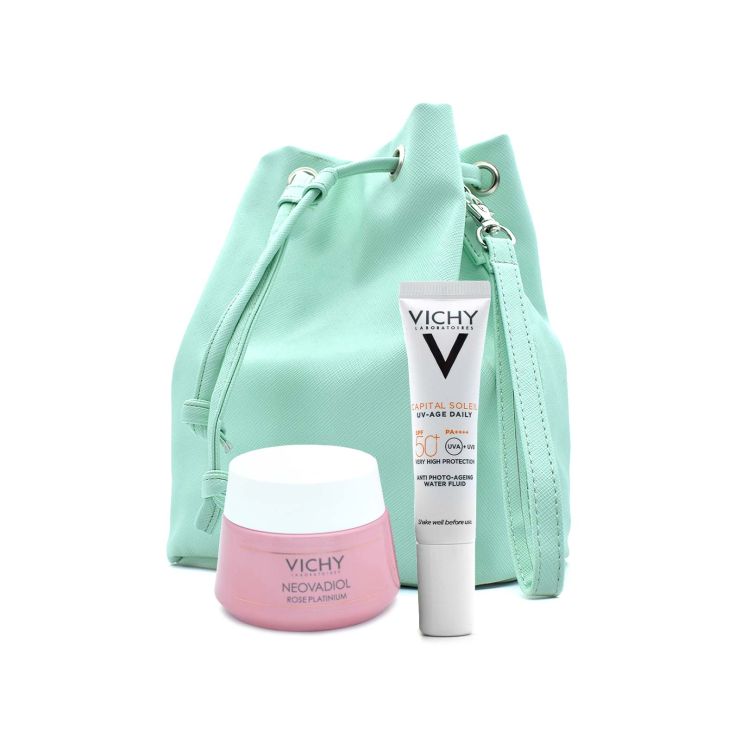 Vichy Neovadiol Rose Platinum Αντιρυτιδική Κρέμα Ημέρας 50ml & Capital Soleil UV-Age Daily SPF50+ 15ml & Τσαντάκι 