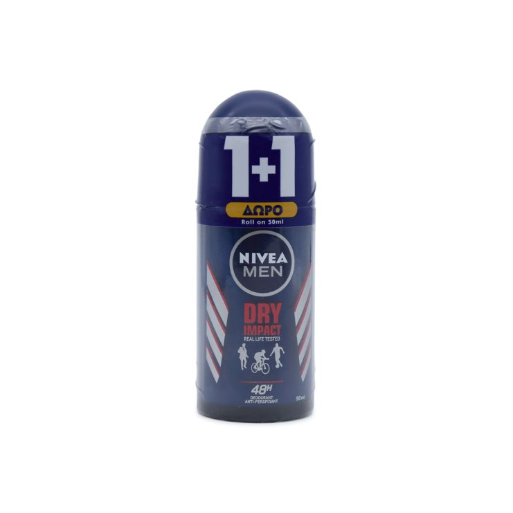 Nivea Men Dry Impact Αποσμητικό 48h Anti-Perspirant Roll-On 2 x 50ml