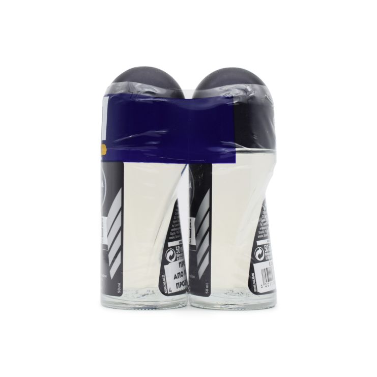 Nivea Men Black & White Invisible Αποσμητικό Original 48h Roll-On 2x50ml