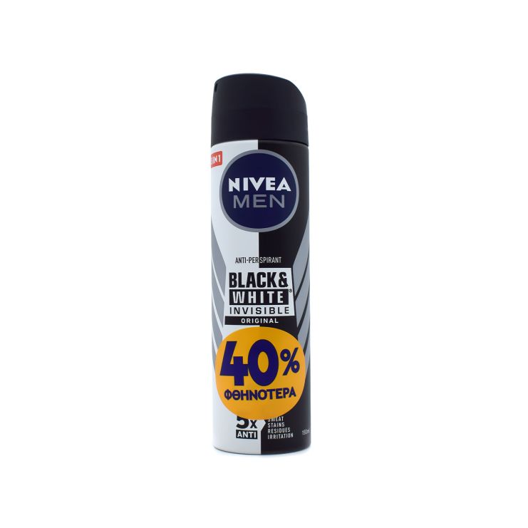 Nivea Deo Roll On Men Black & White Invisible Original Αποσμητικό 48H 50ml 