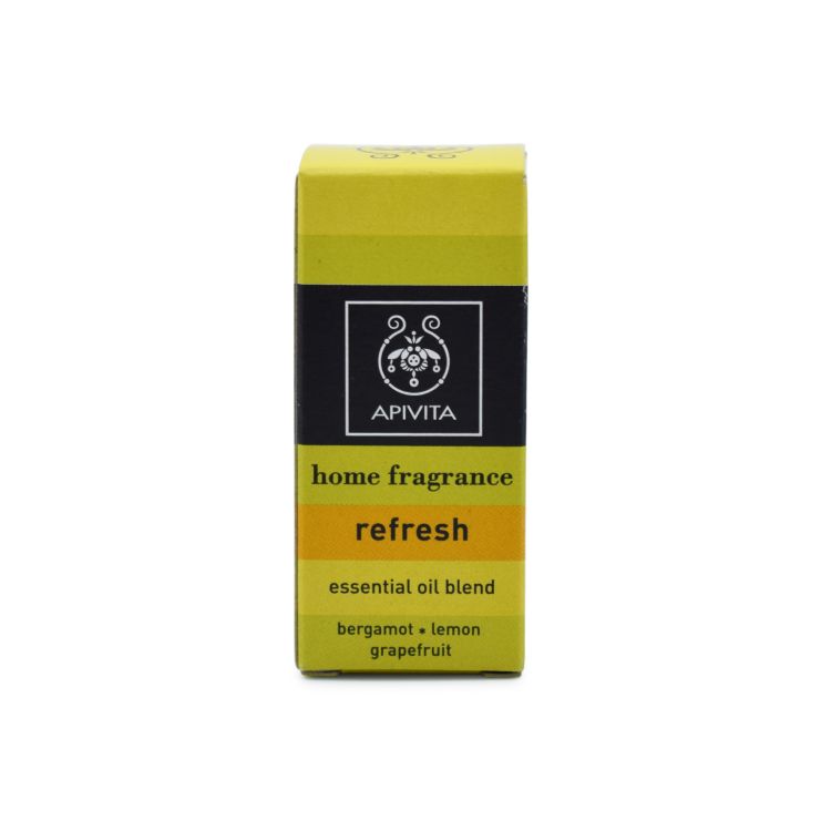 Apivita Essential Oil Home Fragrance Refresh with Bergamot, Lemon and Grapefruit 10ml