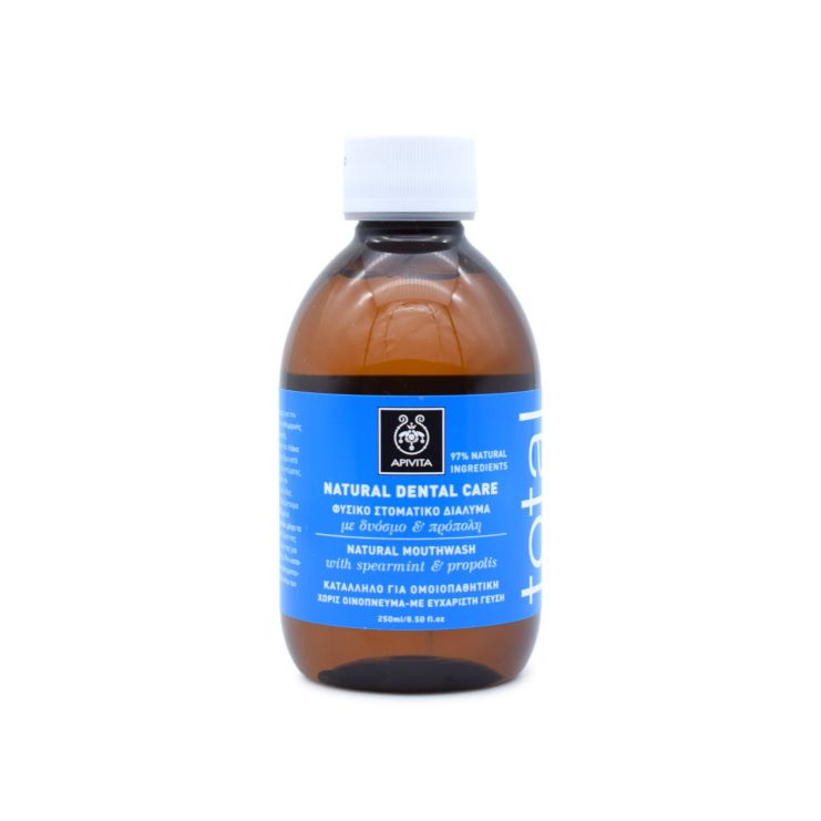 Apivita Total Natural Dental Care Φυσικό Στοματικό Διάλυμα με Δυόσμο και Πρόπολη 250ml