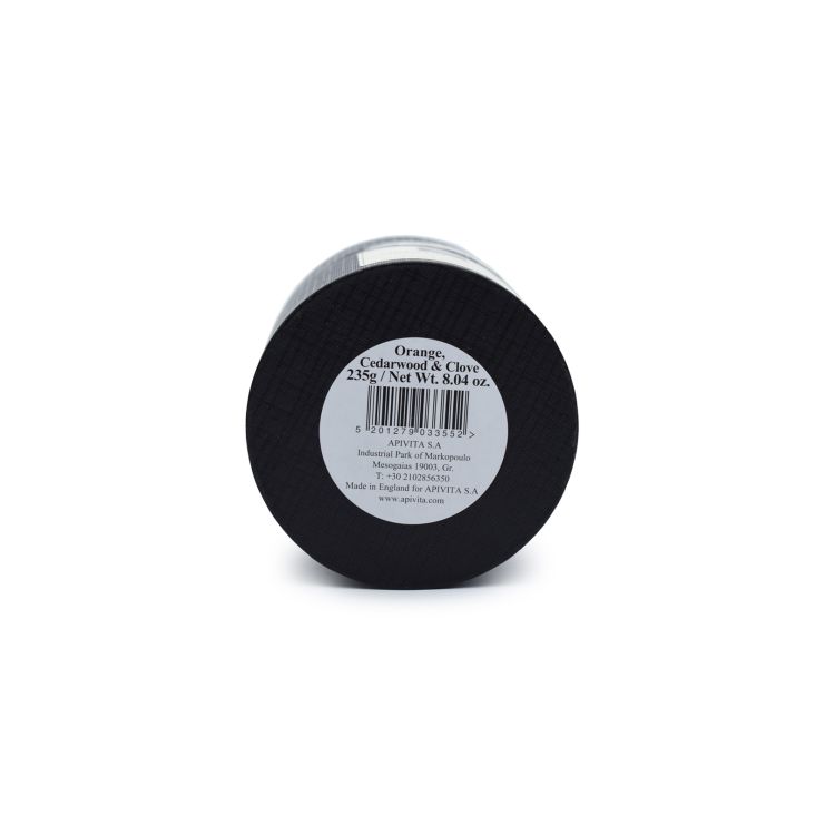 Apivita Natural Candle Πορτοκάλι, Κέδρος & Γαρύφαλλο 235g