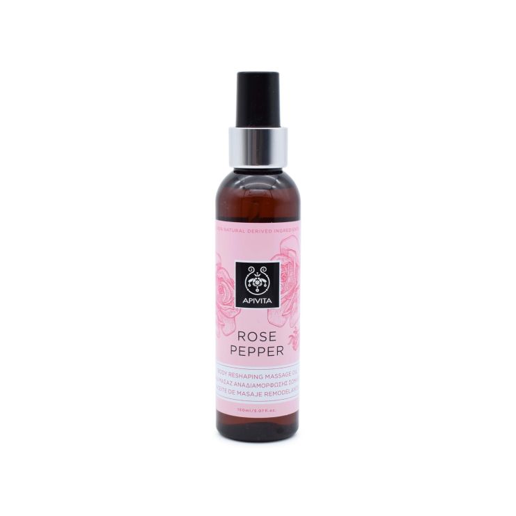 Apivita Rose Pepper Oil Λάδι Μασάζ Αναδιαμόρφωσης Σώματος 150ml