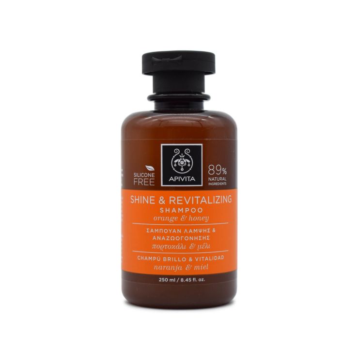Apivita Shine & Revitalizing Σαμπουάν Λάμψης & Αναζωογόνησης με Πορτοκάλι & Μέλι 250ml