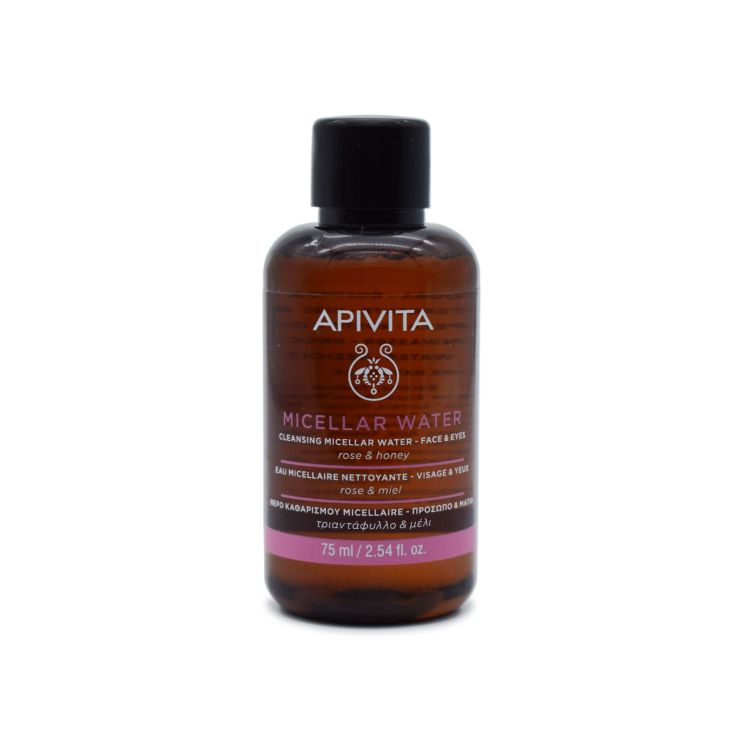 Apivita Cleansing Micellar Water Νερό Καθαρισμού Για Πρόσωπο & Μάτια Με Τριαντάφυλλο & Μέλι 75ml